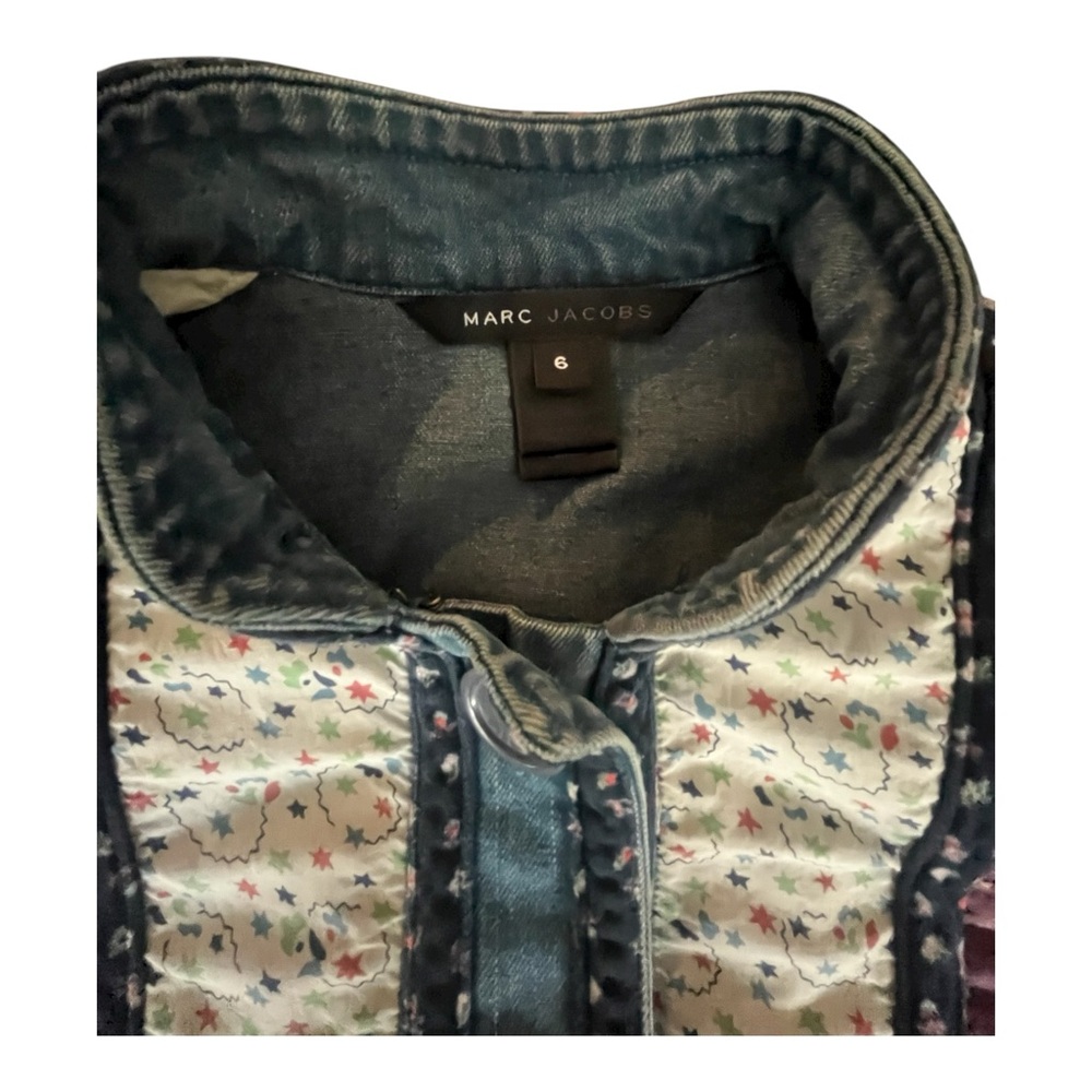 Marc Jacobs Vintage Y2K Floral Patchwork Denim Jacket - Size 6 - Picture 3 of 6
